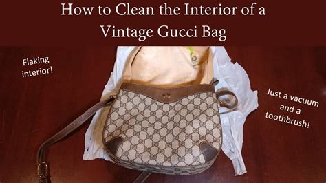 how to clean vintage gucci canvas bag